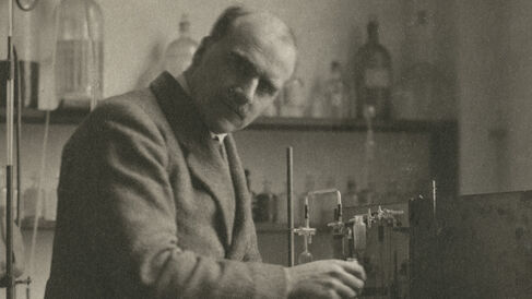 J.B.S. Haldane in the laboratory, c1920-1930