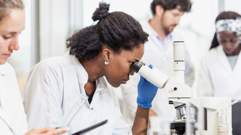 PG student in the lab
