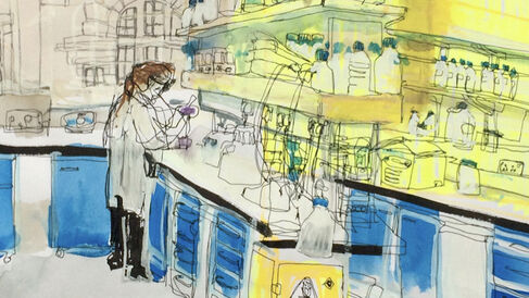 An artist's impression of research in the Department.