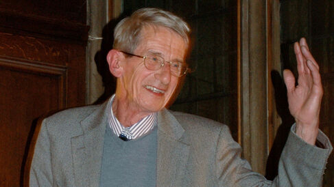 Richard Jackson at his retirement dinner at Pembroke College.