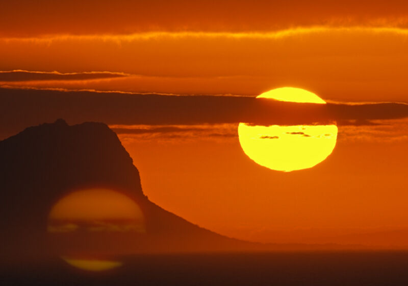 Sunset over Africa