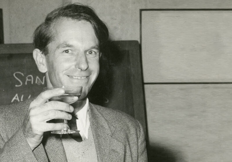 Fred Sanger at his Nobel Prize celebrations in 1958.
