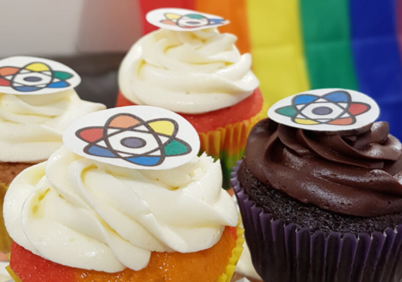 #LGBTSTEMday rainbow cupcakes