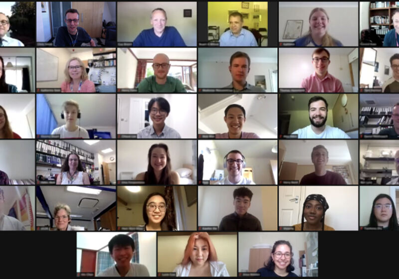 The 2020-2021 Part III class with their examiners and lecturers.