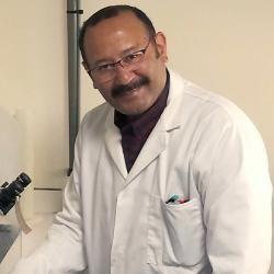Dr Samir Hamaia in the laboratory.