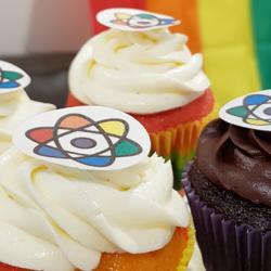#LGBTSTEMday rainbow cupcakes