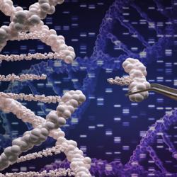 An artist's impression of DNA editing