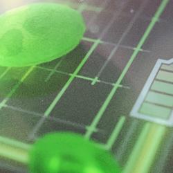 Artist's impression of a biophotovoltaic cell