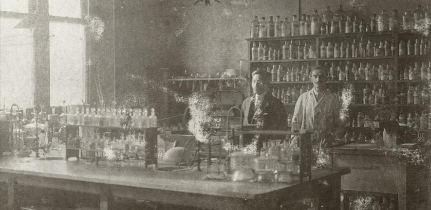 One of the rooms in the Corn Exchange Street building, c1920 One of the rooms in the Corn Exchange Street building, c1920