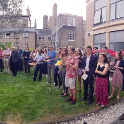 Academic awards announcement at the Garden Party