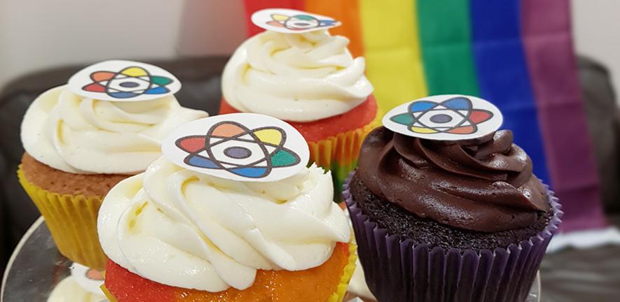 #LGBTSTEMday rainbow cupcakes